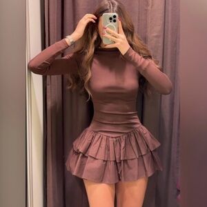 Zara Chocolate Brown Mini Dress